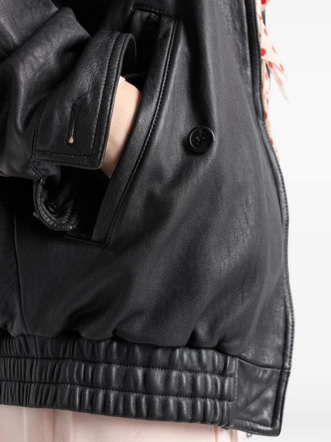 Prada nappa leather blouson jacket - Black