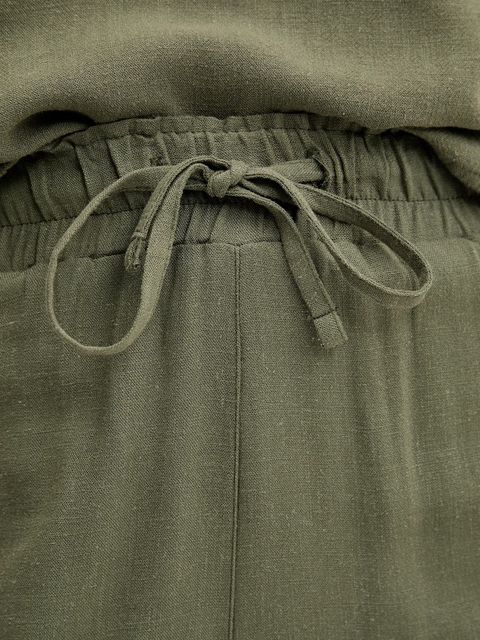 Answear.LAB komplet z lnem damski kolor zielony