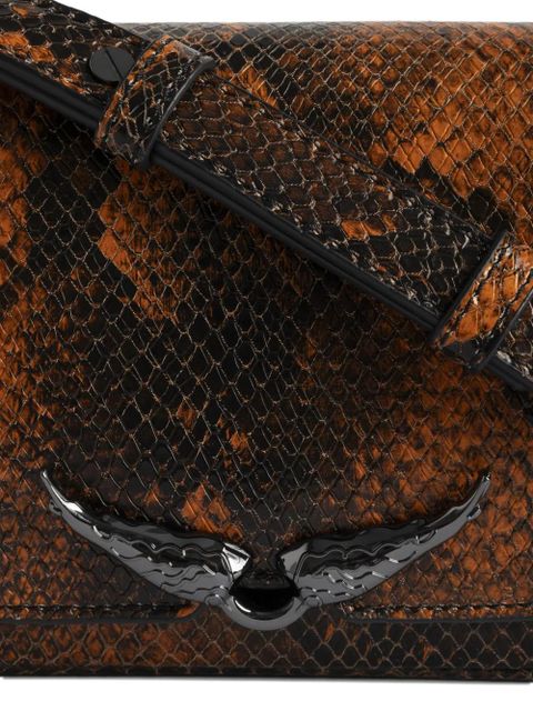 Zadig&Voltaire animal print detail crossbody bag - Orange