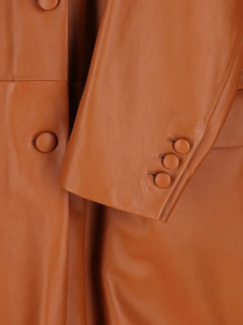 FENDI flower appliqué coat - Brown