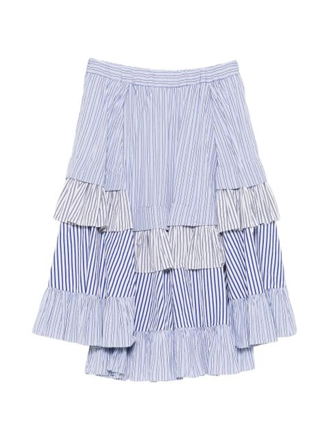 Comme Des Garçons striped-pattern midi skirt - Blue - zdjęcie produktu nr 1