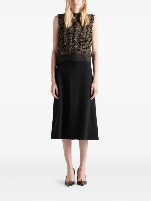 Prada ribbed knit flared dress - Black - zdjęcie produktu nr 2