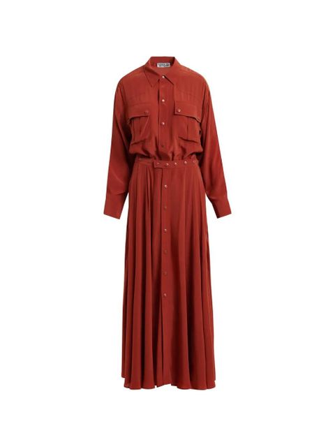 Essentiel Antwerp chest-pockets midi dress - Orange - zdjęcie produktu nr 1