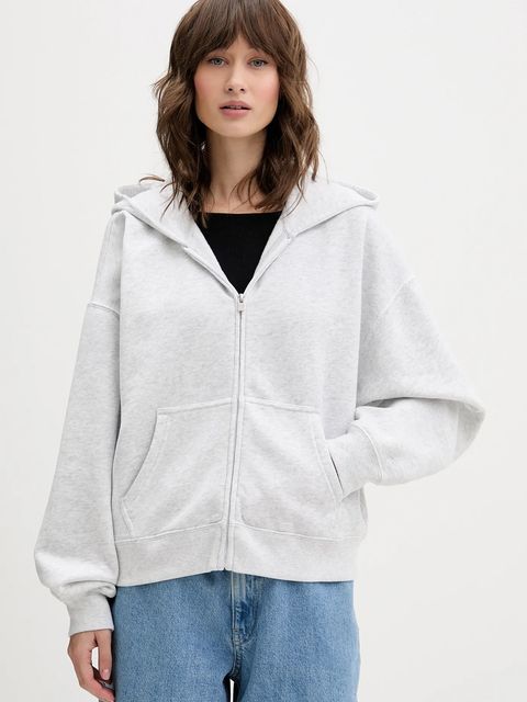 Hollister Co. bluza damska kolor szary z kapturem melanżowa KI352-5171-112