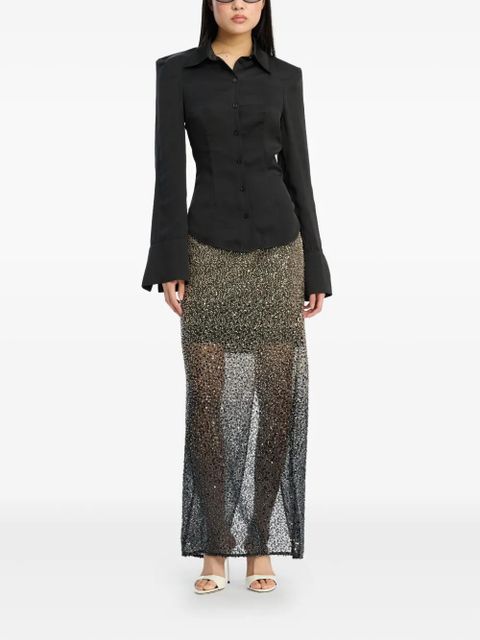 ROTATE BIRGER CHRISTENSEN button-fastening shirt - Black - zdjęcie produktu nr 2