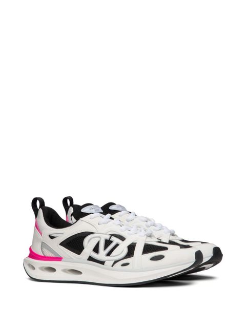 Valentino Garavani VLogo panelled lace-up sneakers - White