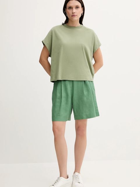 United Colors of Benetton szorty lniane - zdjęcie produktu nr 2