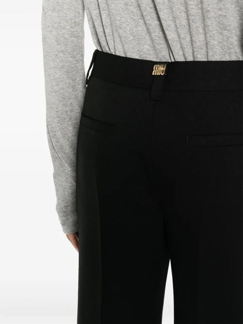 Miu Miu grain de poudre cropped trousers - Black