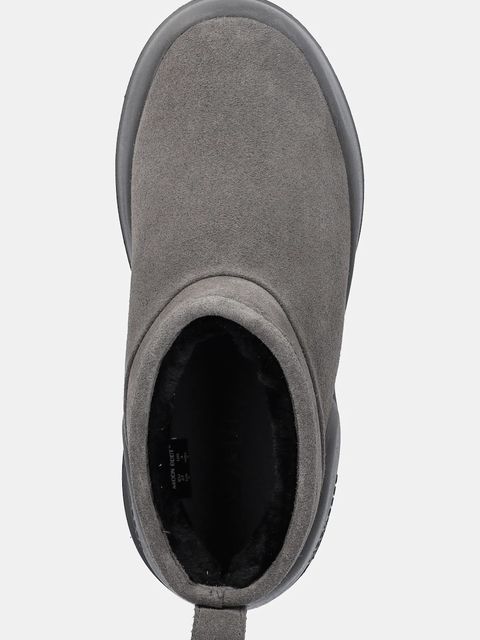 Moon Boot śniegowce zamszowe MB MEZZALUNA LOW BOOT SUEDE kolor szary 80D2500070 H005