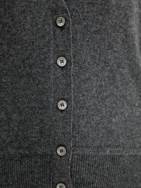 Bally kardigan kaszmirowy damski kolor szary lekki WKN0B8