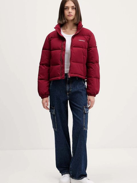 Guess Jeans kurtka damska kolor bordowy zimowa W4BL20 WGII2 - zdjęcie produktu nr 2