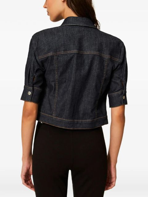 TWINSET puff-sleeve denim shirt - Blue