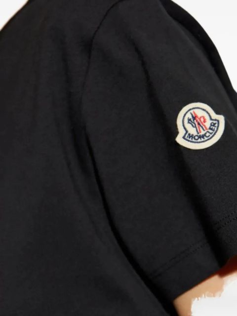 Moncler logo-embroidered T-shirt - Black