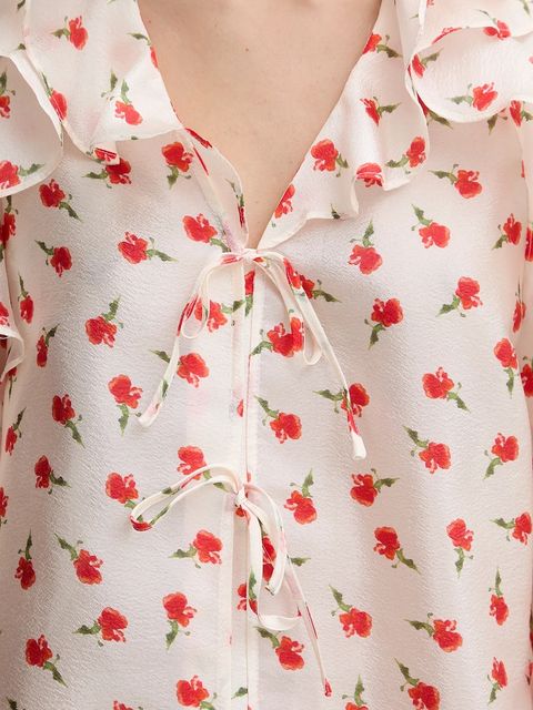 Stine Goya koszula damska kolor beżowy regular SG-PS26-T125-2067