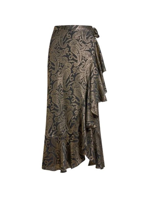 ETRO paisley ruffled skirt - Black - zdjęcie produktu nr 1