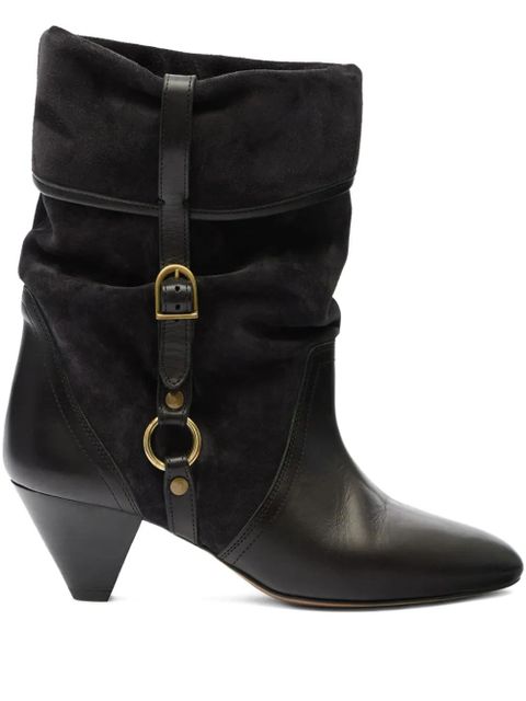 ISABEL MARANT 55mm Darner buckle-detail ankle boots - Black - zdjęcie produktu nr 1