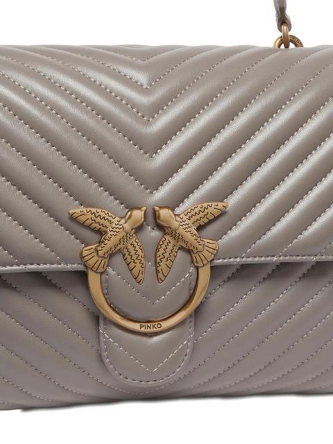 PINKO quilted chevron tote bag - Grey