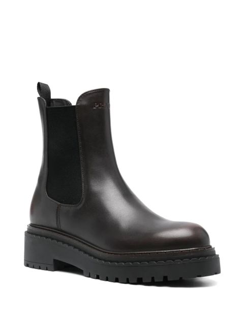 Prada 55mm logo-debossed boots - Brown - zdjęcie produktu nr 2