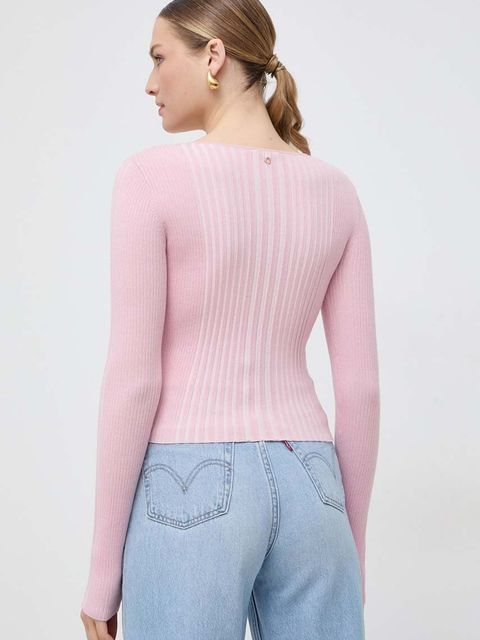 Guess kardigan ALLIE damski kolor różowy lekki W4RR43 Z2YN2