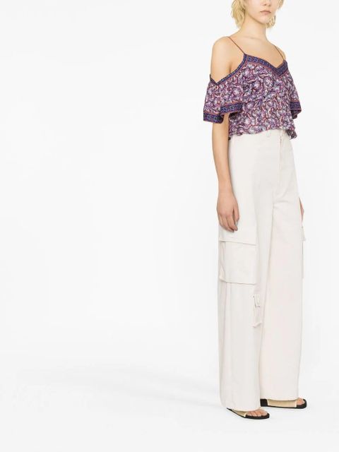 MARANT ÉTOILE Garuva floral-print blouse - Neutrals