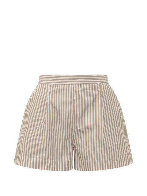 MC2 Saint Barth striped high-waist shorts - Neutrals - zdjęcie produktu nr 1