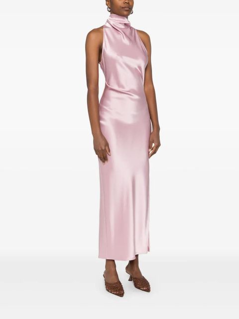Nanushka cowl-neck midi dress - Pink