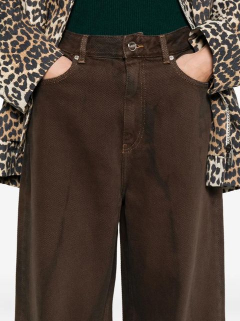 GANNI wide-leg jeans - Brown