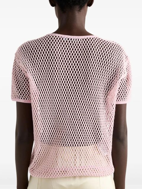 Prada mesh T-shirt - Pink