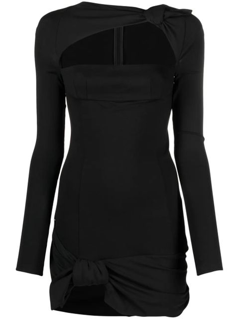 The Attico Donnie open-front minidress - Black - zdjęcie produktu nr 1