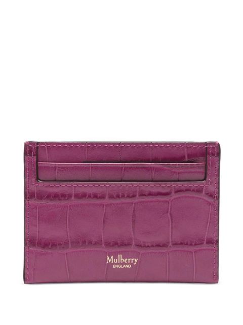 Mulberry crocodile-embossed leather purse - Purple - zdjęcie produktu nr 1
