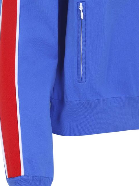 Miu Miu stripe zip-fastening sweatshirt - Blue