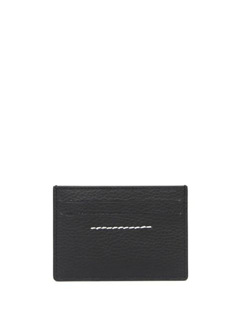 MM6 Maison Margiela numeric-logo leather cardholder - Black - zdjęcie produktu nr 2