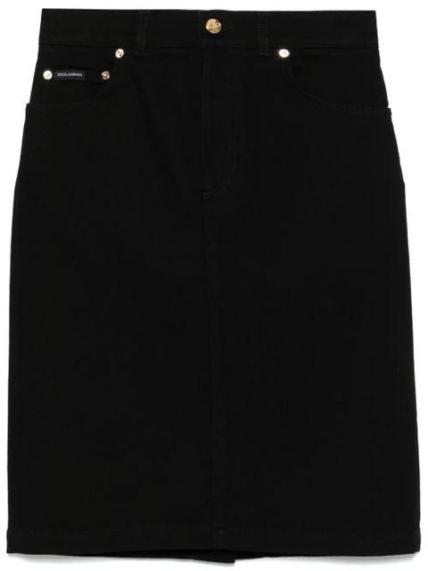 Dolce & Gabbana denim midi skirt - Black - zdjęcie produktu nr 1
