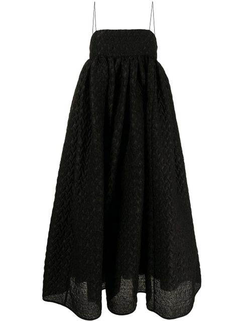 Cecilie Bahnsen Beth flared spaghetti-strap dress - Black - zdjęcie produktu nr 1