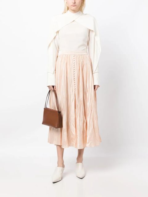 Simkhai crinkled-finish pleated midi skirt - Pink - zdjęcie produktu nr 2