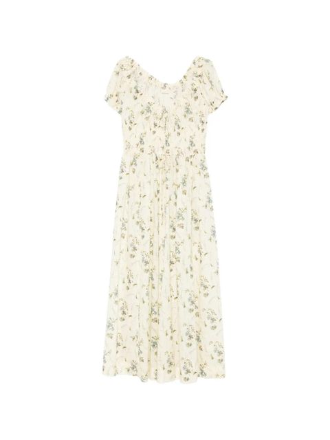 DÔEN Ashlynn floral-print midi dress - Yellow - zdjęcie produktu nr 1