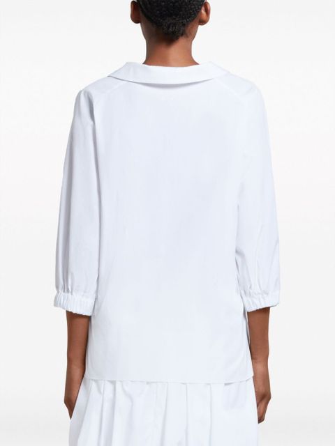 Marni V-neck cotton blouse - White