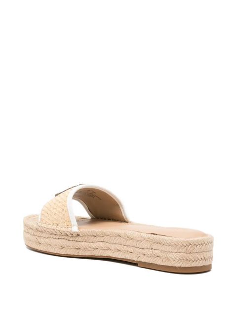 Lauren Ralph Lauren logo-plaque raffia espadrilles - Neutrals