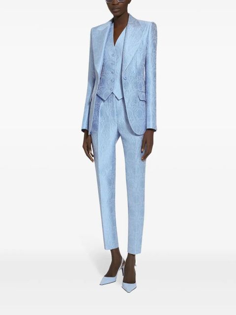 Dolce & Gabbana DNA floral motif blazer - Blue