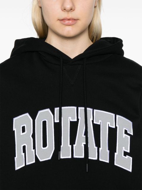ROTATE BIRGER CHRISTENSEN logo-embroidered hoodie - Black