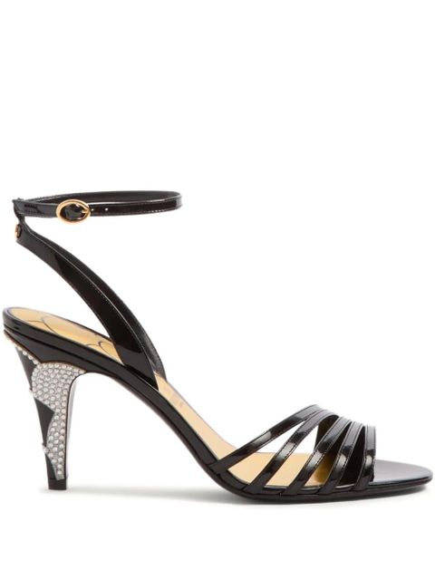 Valentino Garavani 85mm Ladycrush leather sandals - Black