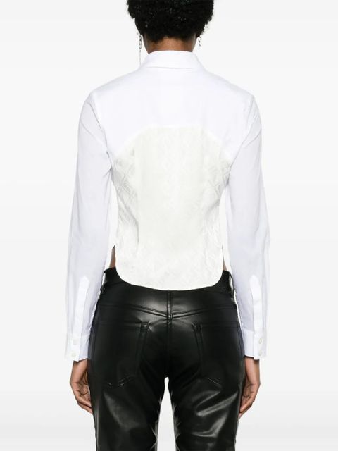 Marine Serre Household corset-style cotton shirt - White