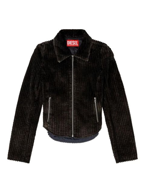 Diesel G-ENEA corduroy zip-up jacket - Black - zdjęcie produktu nr 1