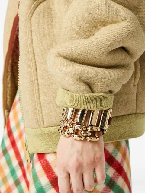 Miu Miu leather-link bracelet - F0C1U Gold/Silver - zdjęcie produktu nr 1