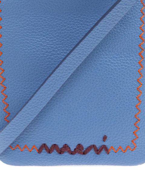 Marni drawstring leather crossbody bag - Blue
