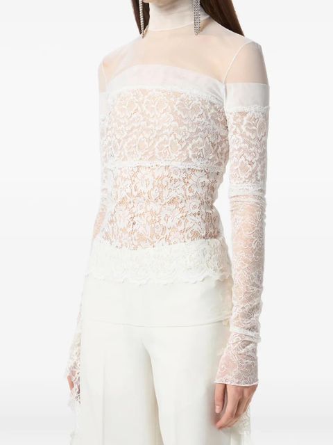 Blumarine scalloped-lace blouse - White