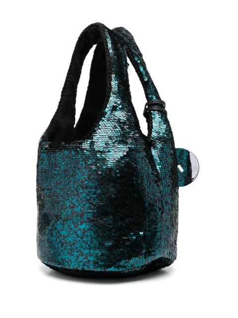 JW Anderson mini sequinned tote bag - Green