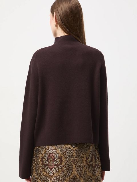 Medicine sweter damski kolor brązowy lekki z półgolfem