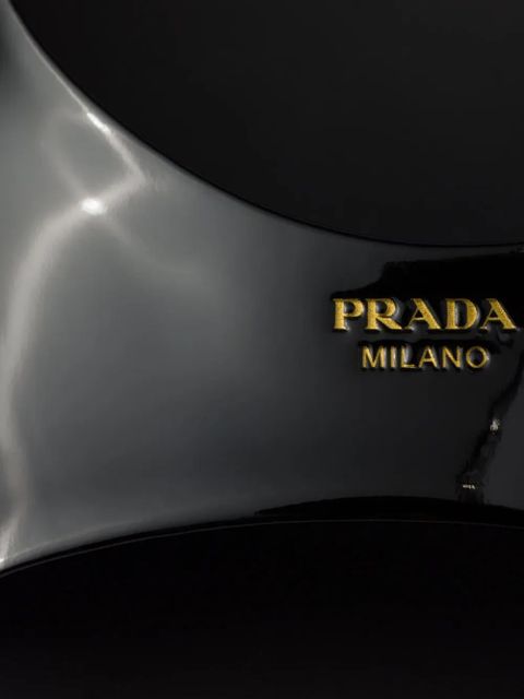 Prada 45mm leather heeled mules - Black - zdjęcie produktu nr 2