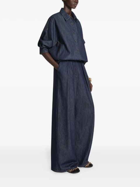 DRIES VAN NOTEN contrast-stitching denim shirt - Blue - zdjęcie produktu nr 2